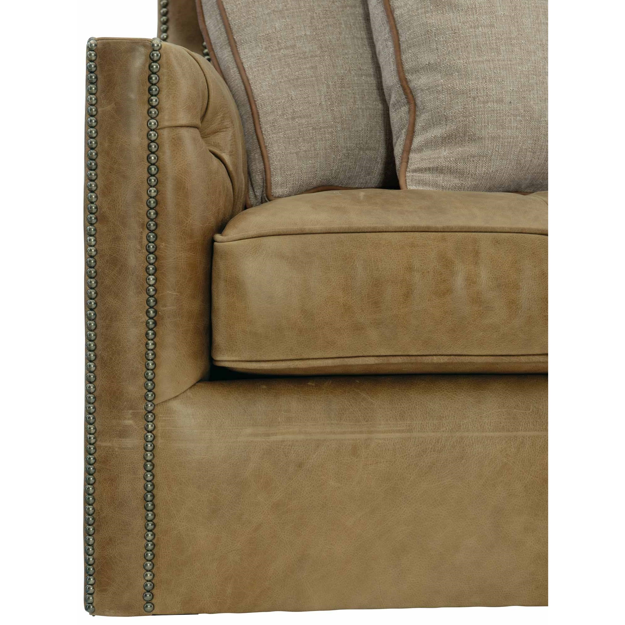 Bernhardt candace leather sofa top